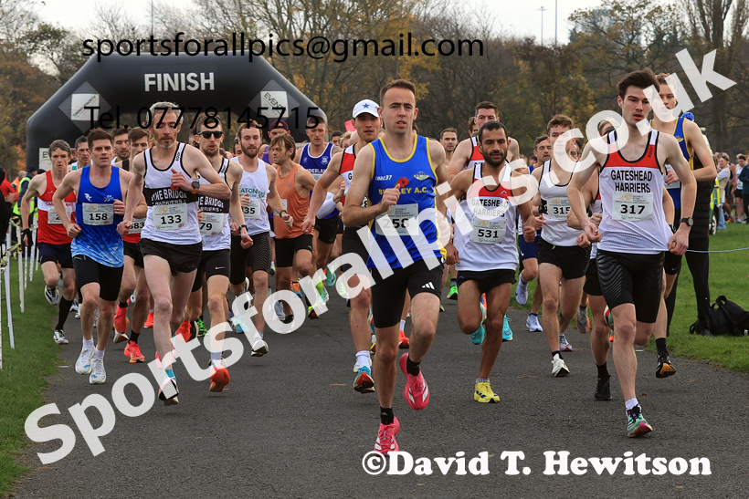 Mens and Womens 2025 Heaton Memorial 10k Road Race, Newcastle Town Moor, Sunday, November 9th. Photo: David T. Hewitson/Sports for All Pics